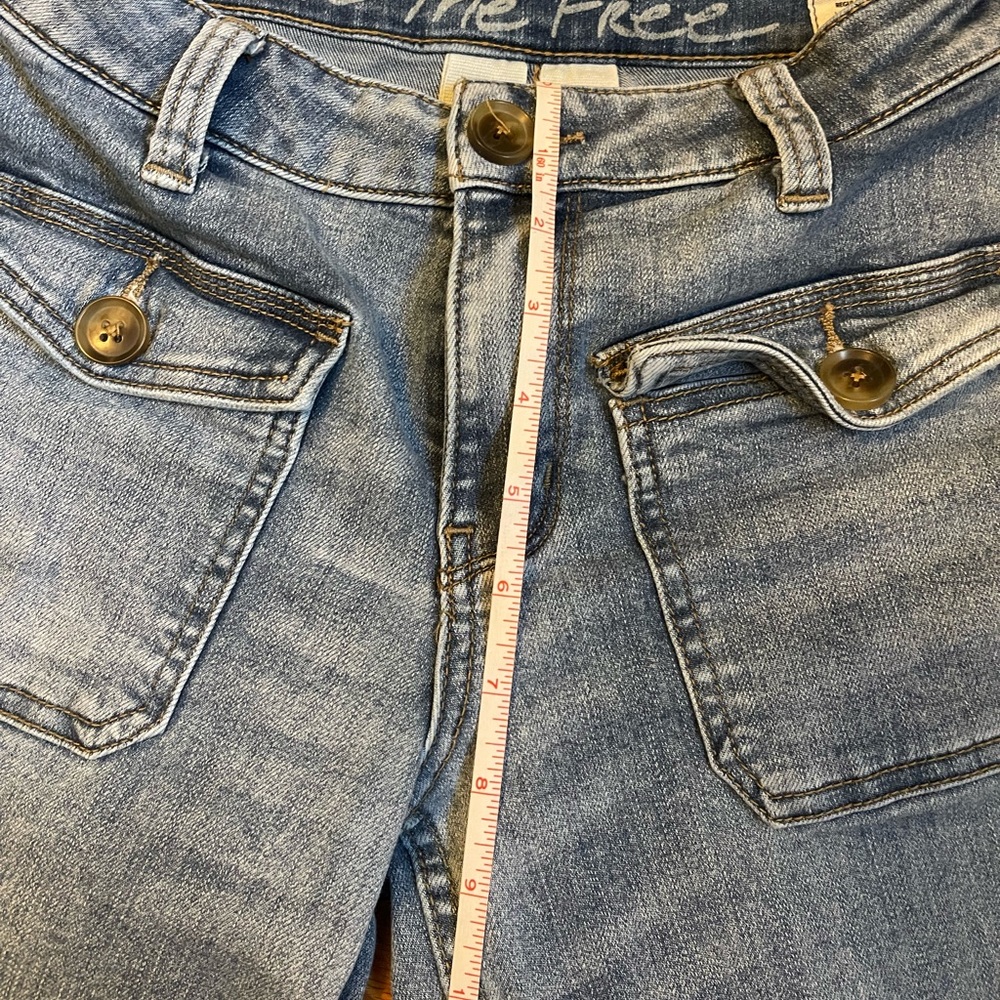 We The Free Light Blue Wide Leg Flare Jeans - Picture 6 of 6